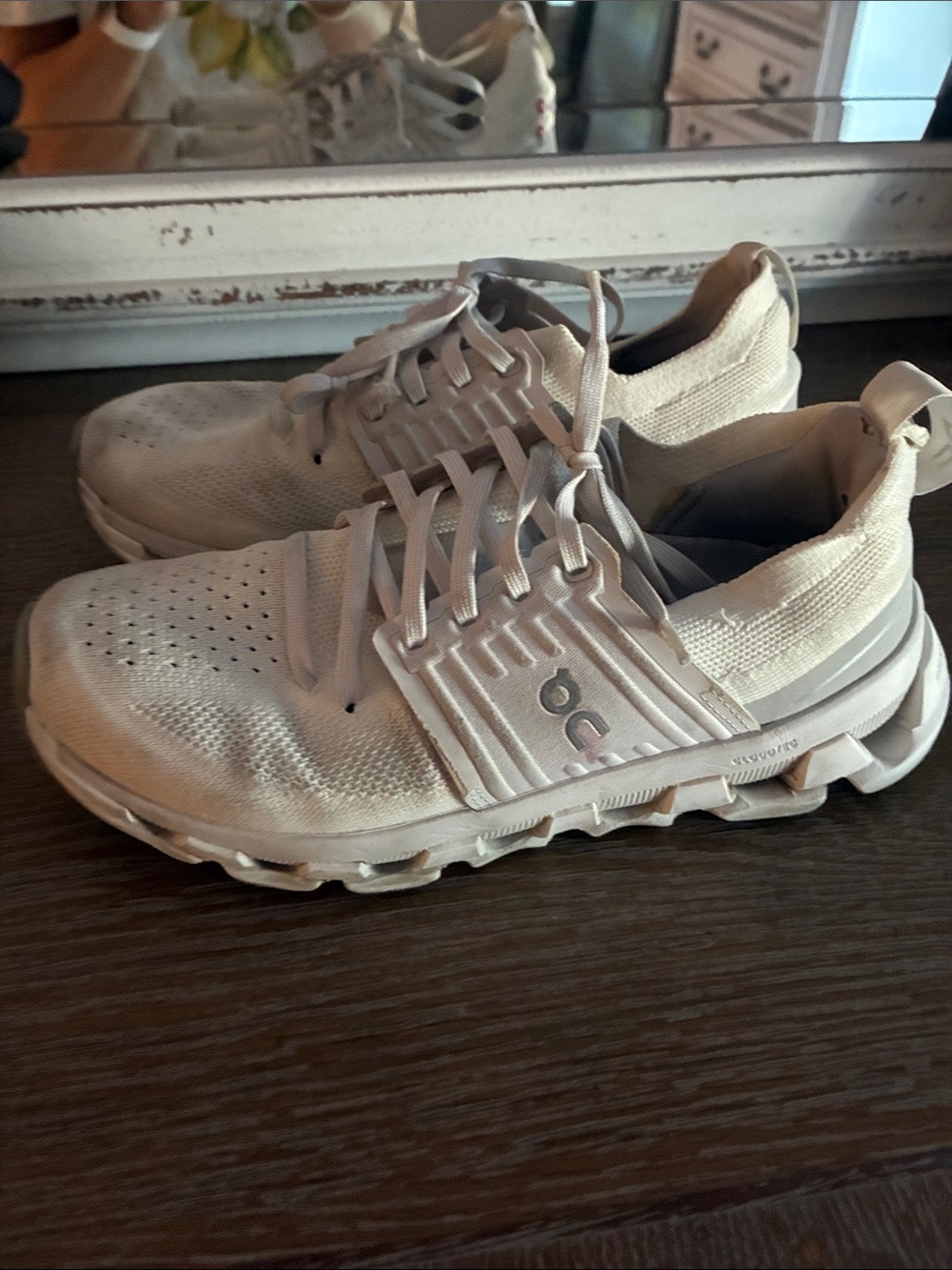On Running Women's Cloud Athletic Sneakers in Off-White